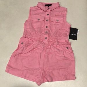 *NWT* DKNY Girl Pink Romper 4T